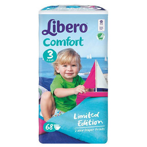限地区# Libero 丽贝乐 婴儿纸尿裤 S68片 54.5元(下单5折)