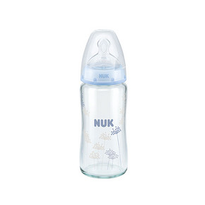 NUK 宽口径耐高温玻璃奶瓶 240ml +凑单*2件 101元包邮(201-100)