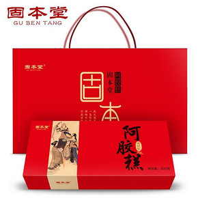 手慢无券# 固本堂 传统即食阿胶糕300g+60g*3袋 券后22.8元包邮