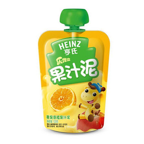 Heinz  亨氏 乐维滋果汁泥 苹果香橙 120g 1元