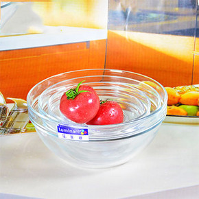 乐美雅 沙拉碗钢化透明玻璃碗 3.9元包邮(8.9-5)