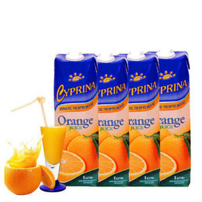Cyprina 塞浦丽娜 天然橙汁 1L*4盒 39.9元