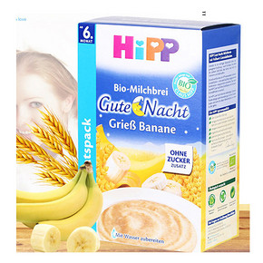 HIPP 喜宝 香蕉燕麦晚安米糊  6个月以上 500g 55元