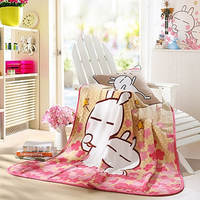 LOVO 兔斯基 乐萌珊瑚绒毯 150*200cm  59元包邮(99-40)