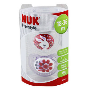 NUK Freestyle 硅胶安抚奶嘴 3段 安睡眠型 2只 15.1元(12.9+2.2)