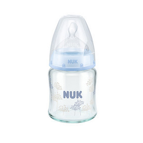 NUK 宽口径防胀气玻璃奶瓶 120ml M号奶嘴 31元(29+4)