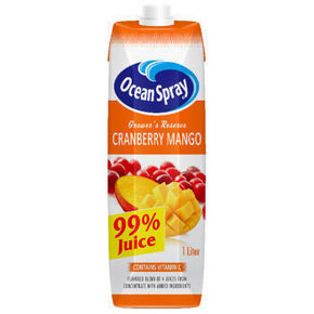 Ocean Spray 优鲜沛 蔓越莓芒果复合果汁 1L 7.3元(5.9+1.4)