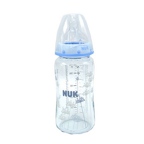 NUK 新生婴儿防胀气硅胶宽口径玻璃奶瓶 240ml 66.7元(59+7.7)