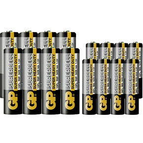 GP 超霸 碳性干电池 7号8节+5号8节 9.9元包邮(19.9-10券)