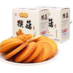 前5分钟半价# 豫吉 猴头菇饼干 720g*2盒 19.9元包邮(39.9-20)