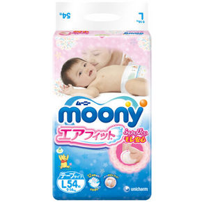 日本 MOONY 尤妮佳 婴儿纸尿裤 L54片 77.9元(69+8.9)