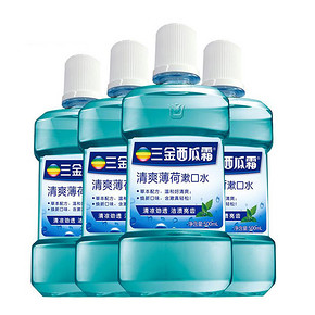 清新口气#  三金 清爽薄荷漱口水500ml*4瓶 29.9元包邮(59.9-30券)