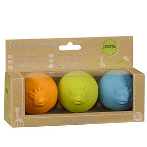 法国 苏菲小鹿 天然乳胶球型牙胶玩具组合 折79.5元(79*2-16+17)