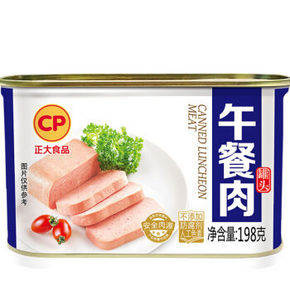 CP 正大食品 原味午餐肉罐头 198g 折8.1元(10.8,2件75折)