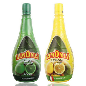 Limonli 甘蒂粒檬 柠檬汁青柠汁组合装 200ml*2瓶 14.9元