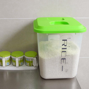 茶花 密封塑料可移动储米箱 15kg*2件 39.6元包邮(79.6-40券)