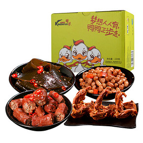 武汉精武 鸭脖组合零食礼包 220g 9.9元包邮(19.9-10券)