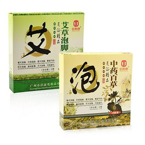 足浴养生# 金泰康 艾草泡脚粉+老姜泡脚粉 共40袋 5.9元包邮(15.9-10券)