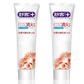 舒客 专业口腔护理红花清火牙膏 120g*2支 19.9元