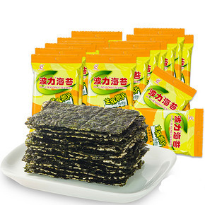 前30秒# 波力海苔 芝麻夹心脆 8g*15包 折18.7元(拍2付1)
