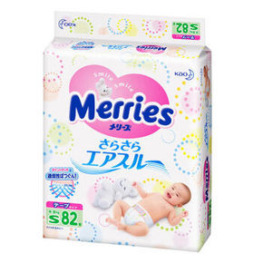 花王 Merries 妙而舒 婴儿纸尿裤 S82片 69元