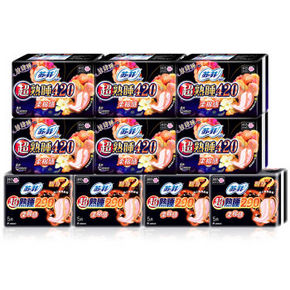 苏菲 超熟睡夜用卫生巾组合 10包44片 49.9元