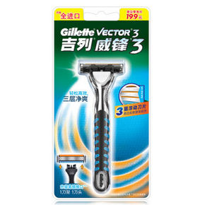 吉列 威锋3系列 手动剃须刀 1刀架+1刀头 12.9元