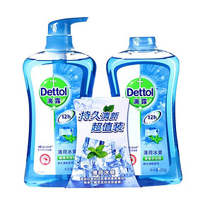 滴露 健康沐浴露 薄荷冰爽 650g+650g 29.9元