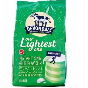 Devondale 德运 脱脂成人奶粉 1kg 折27.8元(45.9，199-100)