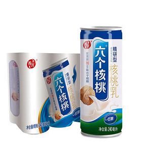 养元 六个核桃 核桃乳饮品 240ml*6罐 13.8元包邮(18.8-5券)