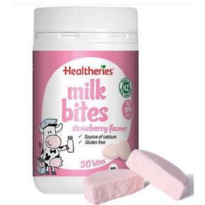Healtheries 贺寿利 牛奶片 草莓味 50片 45.4元(39.9+5.5)