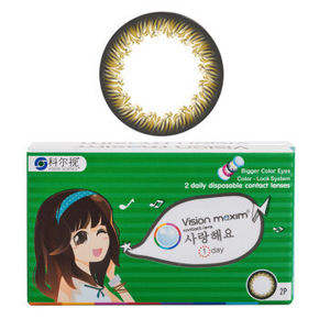 手慢无# 科尔视 美瞳彩色隐形眼镜 2片装 1元