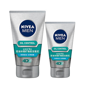 NIVEA 妮维雅 控油矿物炭泥洗面奶100g+50g 送精华露3g*3 19.9元