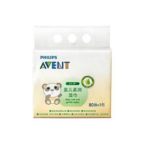 AVENT 新安怡 婴儿柔润湿巾 80抽*3包*6件 99元包邮