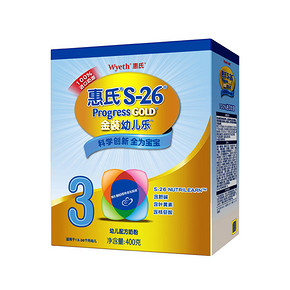 秒杀预告# 惠氏 金装奶粉3段 400g 18点 11.1元包邮(限量800件)