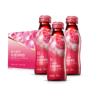 美容养颜# 肌言堂 女士红糖玫瑰四物饮 100ml*3瓶 26.9元包邮(59.9-3-30券)
