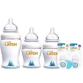 美国 满趣健 LATCH 4oz奶瓶2个+8oz奶瓶+奶瓶空气阀+赠品 69.9元