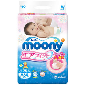 MOONY 尤妮佳 婴儿纸尿裤 M64片 77.9元(69+8.9)