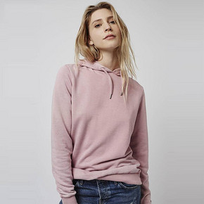 双11提前购物车# TOPSHOP 粉色套头连帽休闲卫衣 99元包邮
