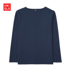 UNIQLO 优衣库 水洗船领长袖T恤 59元