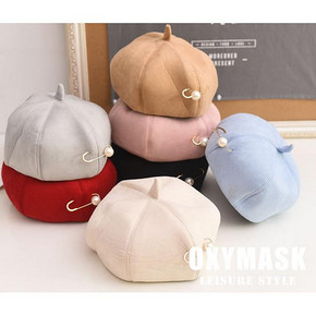 Oxymask 韩版麂皮绒贝雷帽 18元包邮(28-10券)