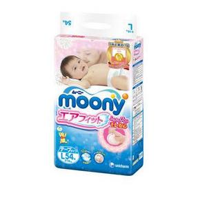 MOONY 尤妮佳 婴儿纸尿裤  L54片   79元