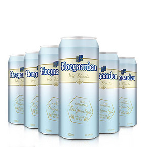 苦之味# 福佳  比利时风味麦白啤酒500ml*6瓶  39元(54-15券)