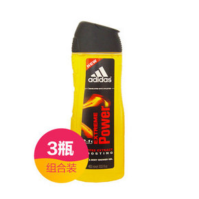 阿迪达斯 男士2合1沐浴露 炫能型 400ml*3瓶 69.9元