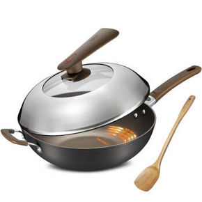 爱仕达 火龙眼新不粘聚能炒锅32cm+凑单品 199元包邮(399-200)