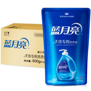 折6.6元/袋# 蓝月亮 手洗专用洗衣液500g*12袋 79元