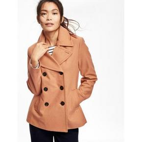 双11提前购物车# Old Navy 双排口修身含羊毛大衣 224元包邮