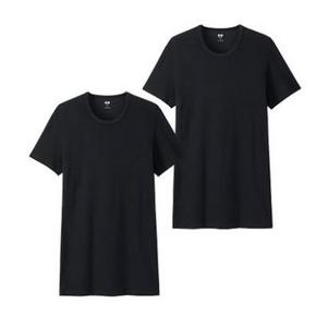 双11提前购物车# UNIQLO 优衣库 男装圆领T恤 2件装 49元