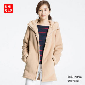 双11提前购物车# UNIQLO 优衣库 仿羊羔绒摇粒绒大衣 179元