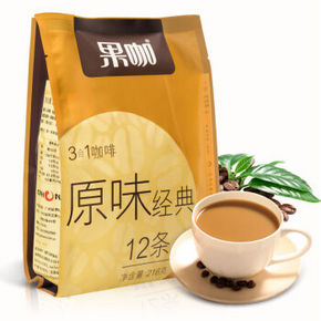 果咖 白咖啡 进口速溶咖啡豆粉 经典原味 18g*12条 折2.5元(三重优惠)